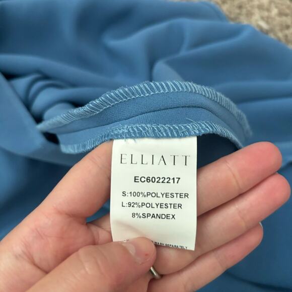 Elliatt Sky Blue Asymmetrical Mini Dress - Picture 14 of 15